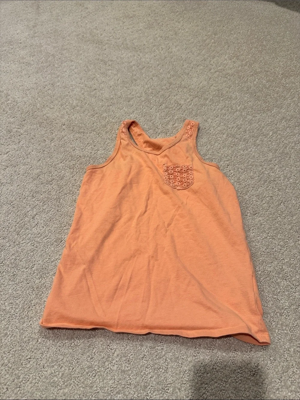 OshKosh B'gosh Orange Crochet Pocket Tank Top